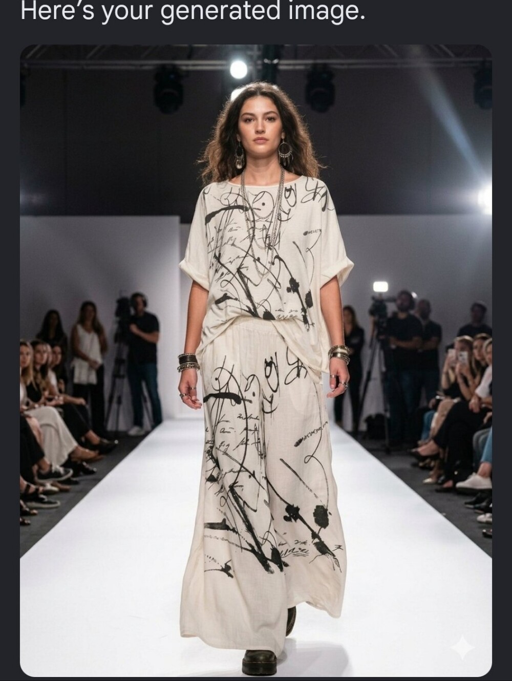 Women's Cream Short-Sleeve Art Print Top